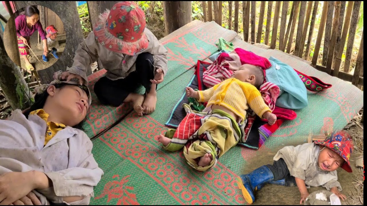 Hard days for a 2-year-old boy when his mother is sick