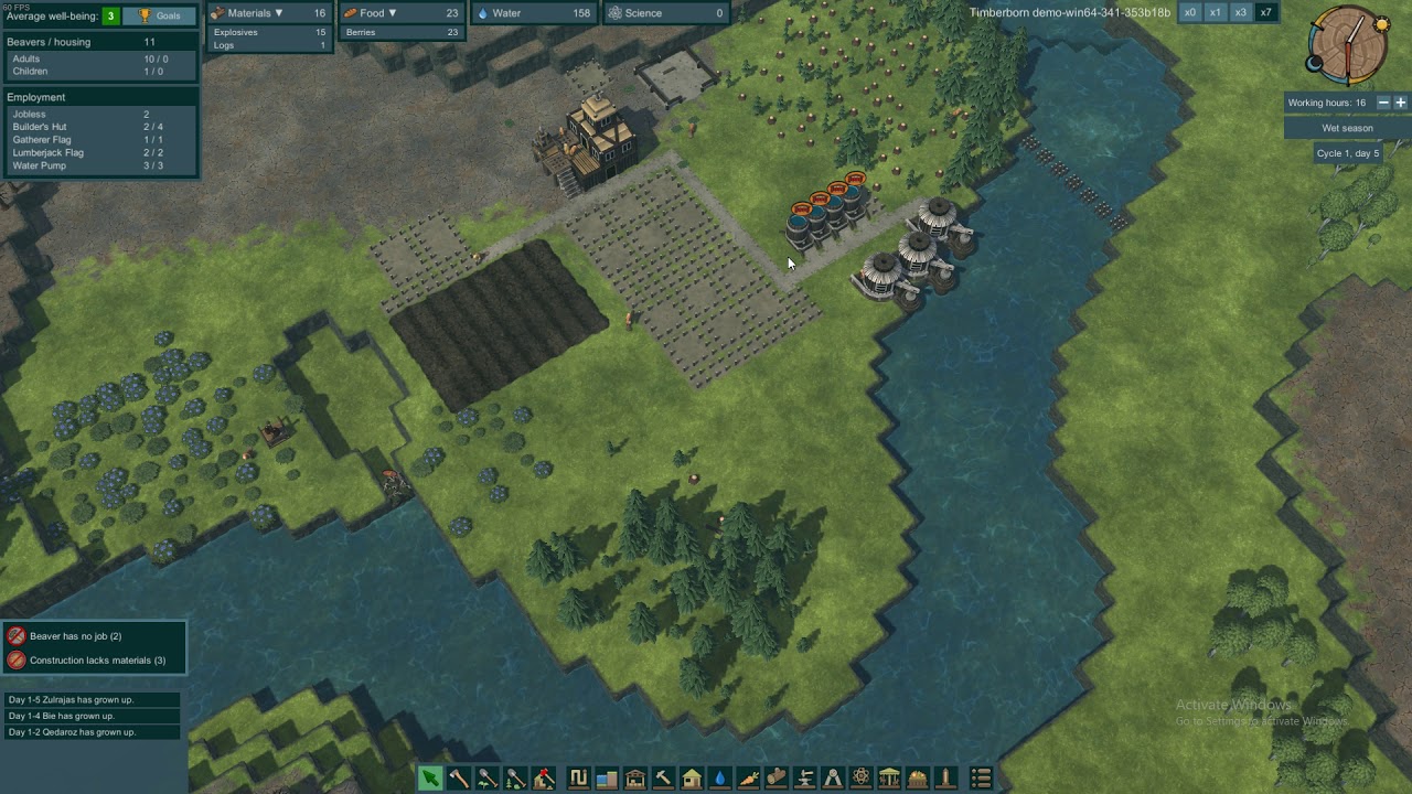 Timberborn Demo Play through