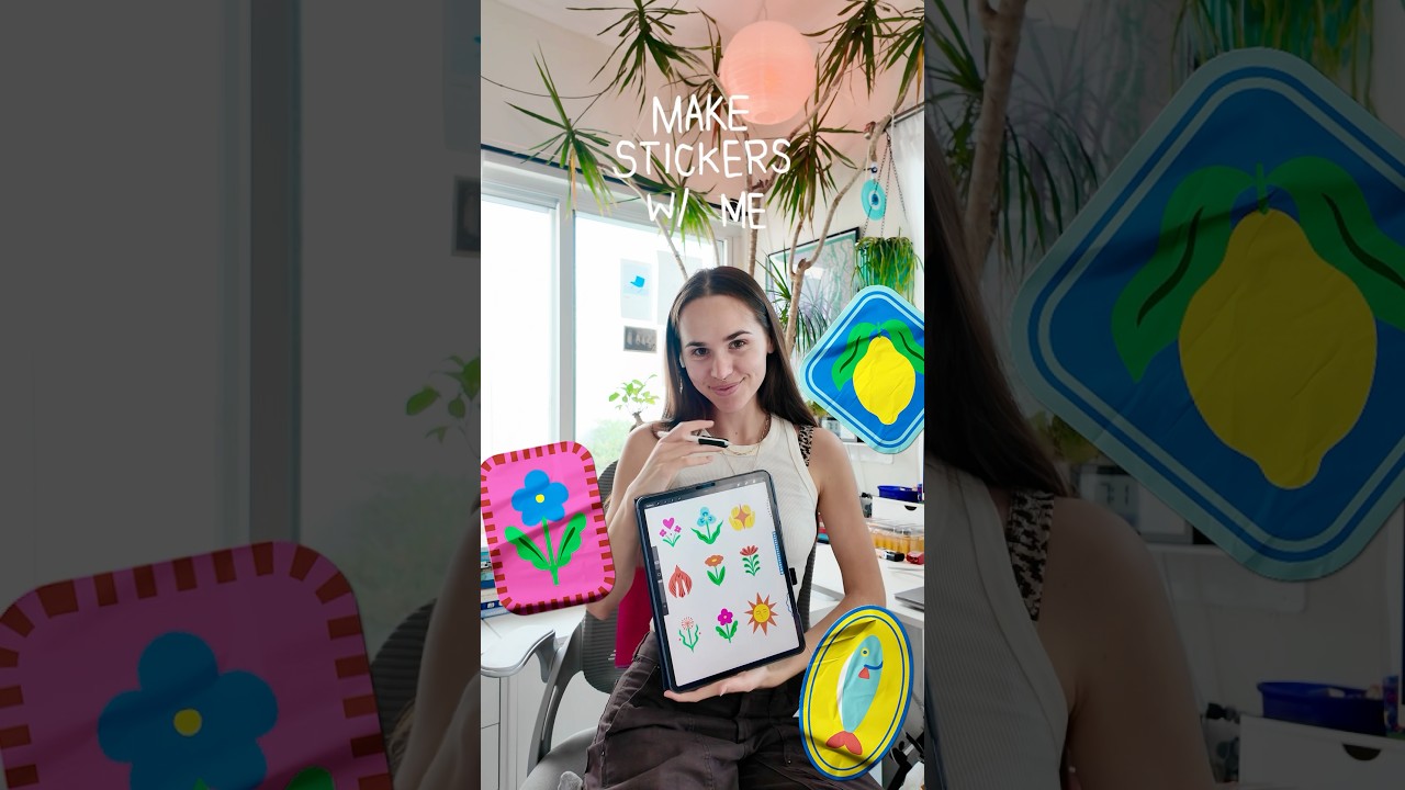 How I Make my Digital Stickers 🌷 for Creative Market #graphicdesign #illustration #drawing #art