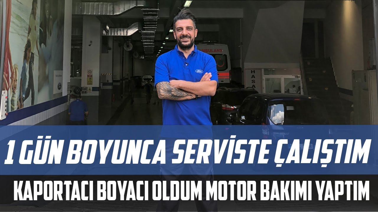 1 Gün Boyunca Serviste Çalıştım | Kaportacı Boyacı Oldum Motor Bakımı Yaptım