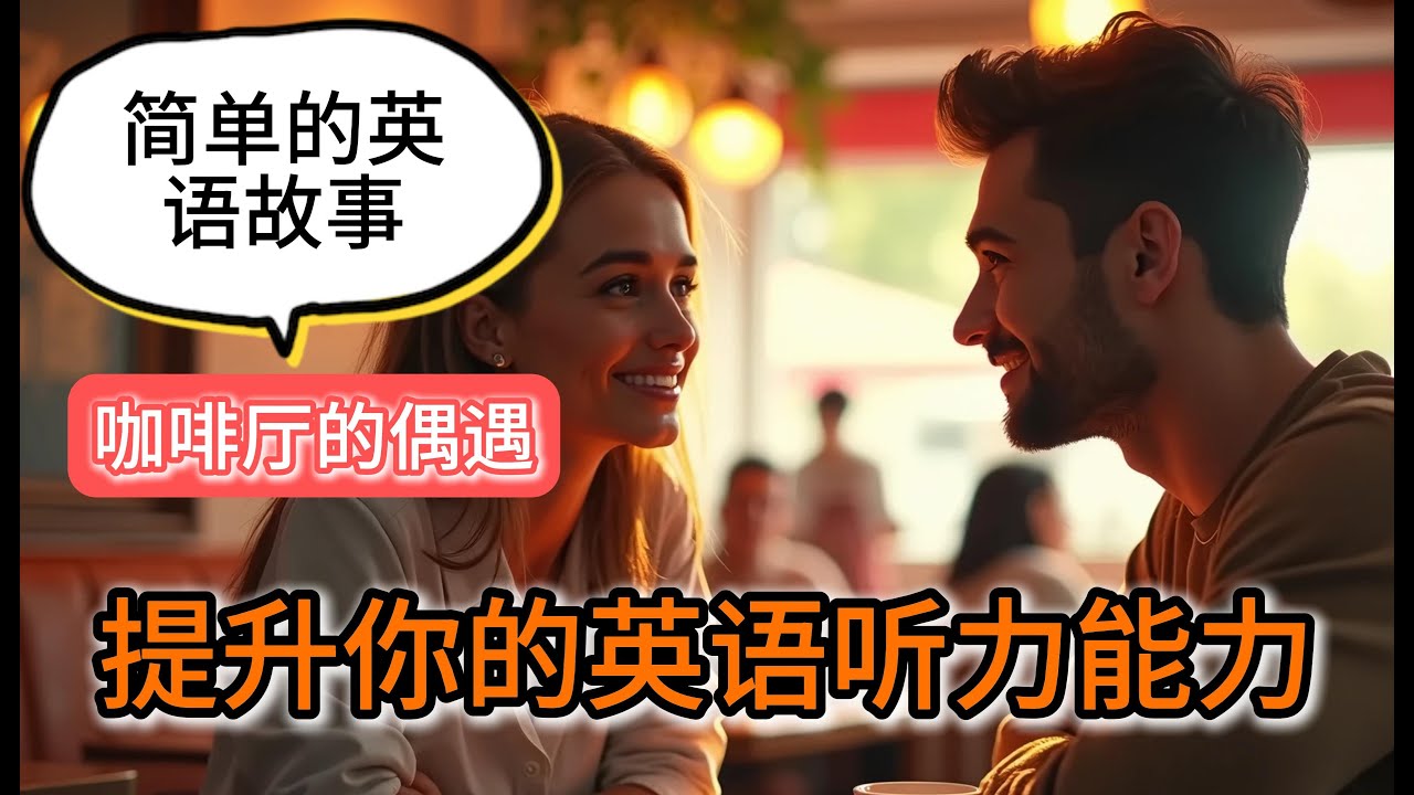 英语就应该这样学，开始提高英语听力，简单的英语故事《咖啡厅的偶遇》 第四课