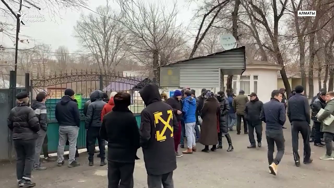 Алматы. Мәйітхана маңындағы жағдай