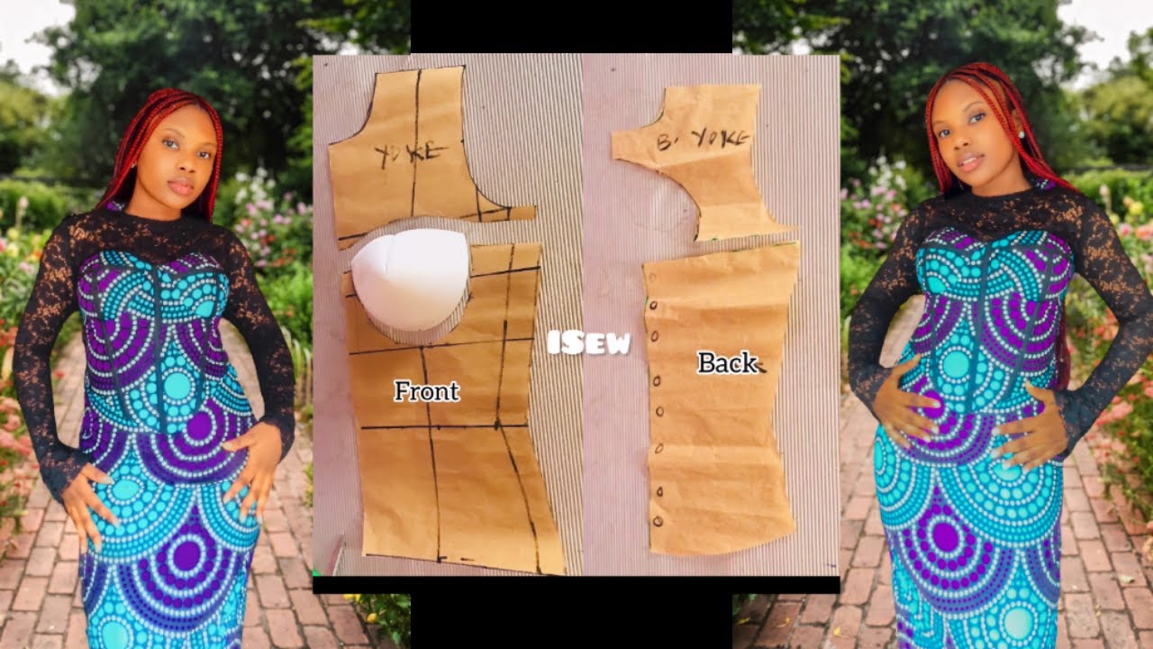 How to draft, cut and sew a simple Dartless Corset with yoke and basque waistline (Easy method)