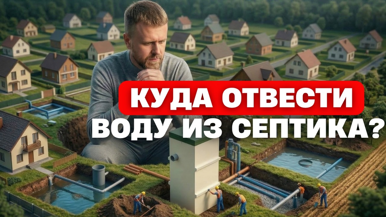 КУДА ОТВОДИТЬ ВОДУ из септика? ВСЕ ВАРИАНТЫ решения проблемы