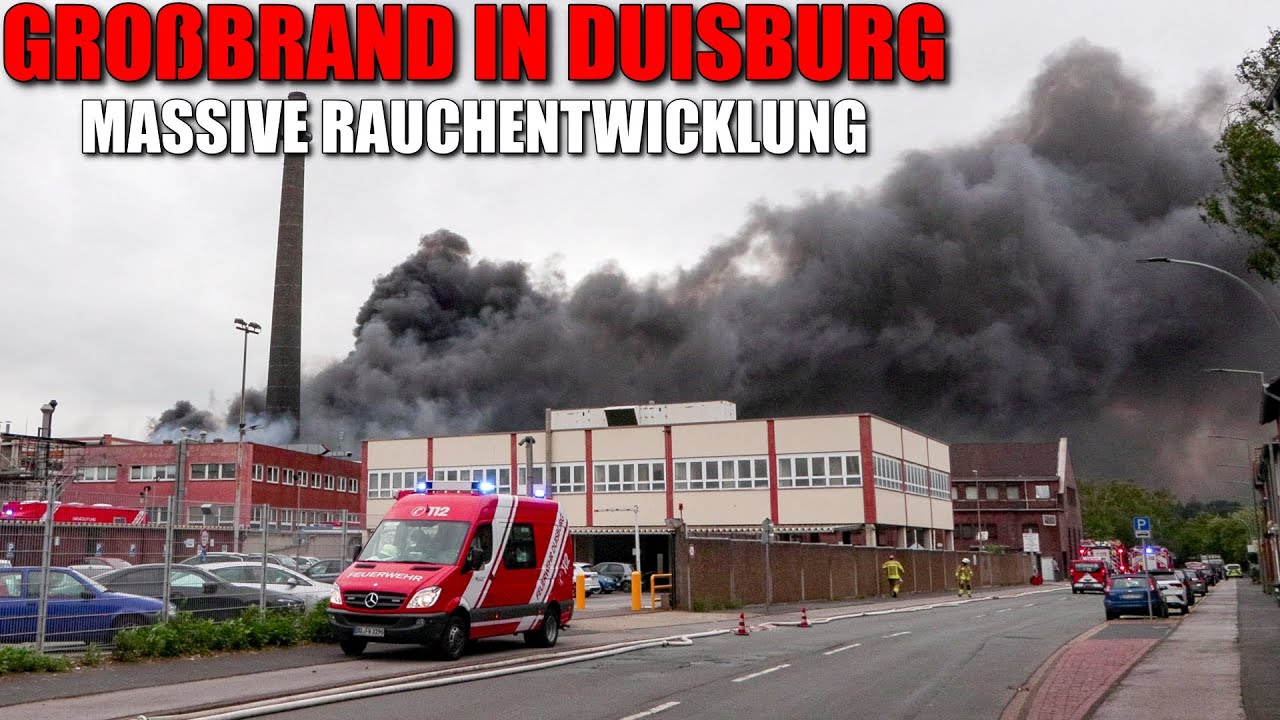 [GROßBRAND IN CHEMIEWERK IN DUISBURG!] - Massive Rauchentwicklung ~ Über 250 Einsatzkräfte vor Ort -