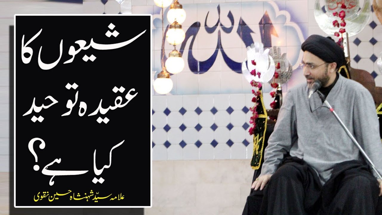 شیعوں کا  عقیدہ توحید کیا ہے؟  |علامہ سیّد شہنشاہ حسین نقوی