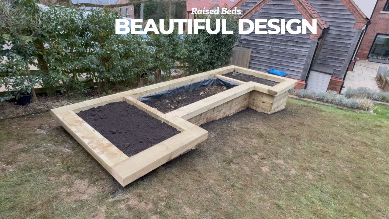Vegetable beds on a slope. A beautiful project!