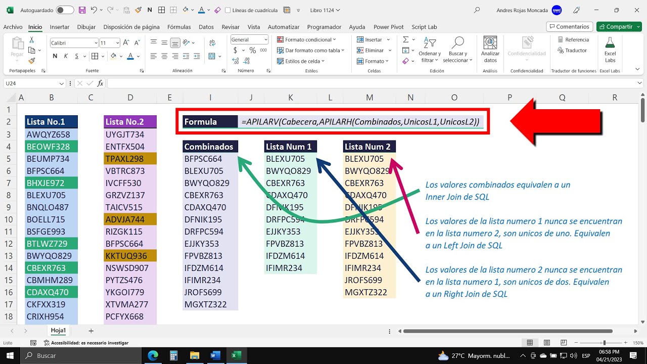 Cómo Comparar Dos Listas en Excel ¡Esta es la Fórmula que debes Recordar!