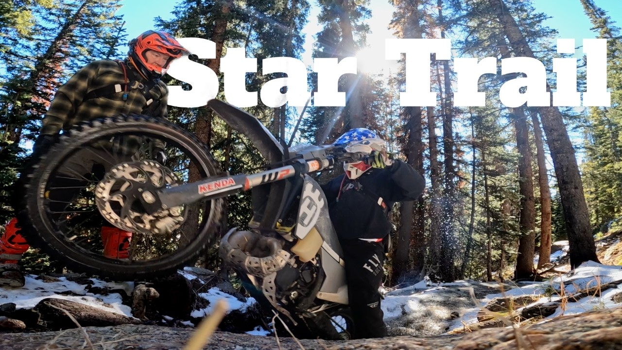 STAR TRAIL! Taylor Park WINTER DIRT BIKE RIDING - Hard Enduro Colorado Super fun Trail with ICE!
