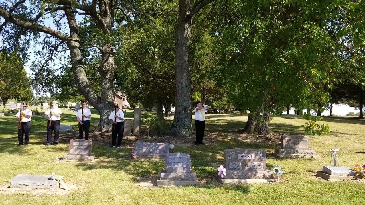 John R. Blazier Funeral Military Salute And Taps 9-17-24-Indiana