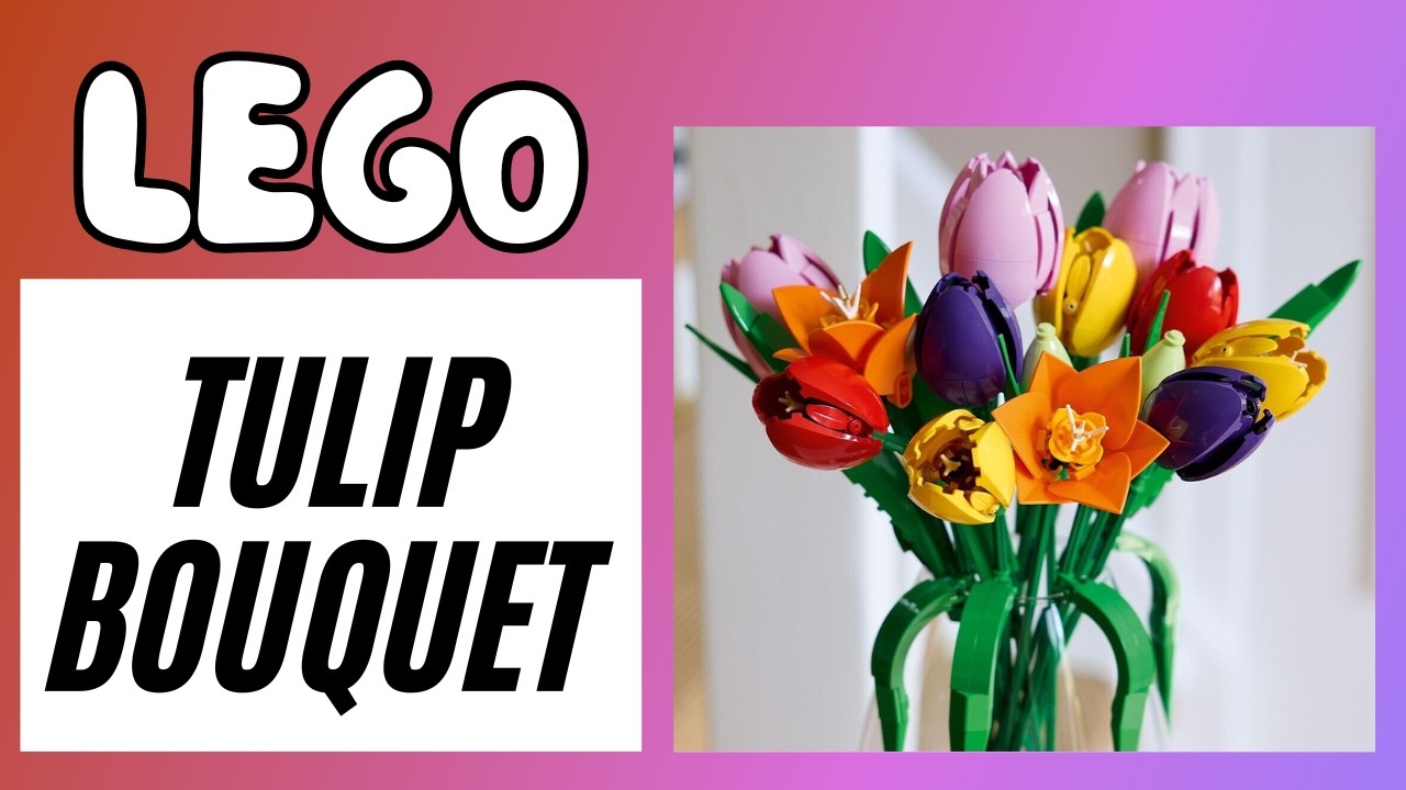 Lego Botanicals Tulip Bouquet Review: the perfect Valentine's Day gift!!! My first Lego set!!!