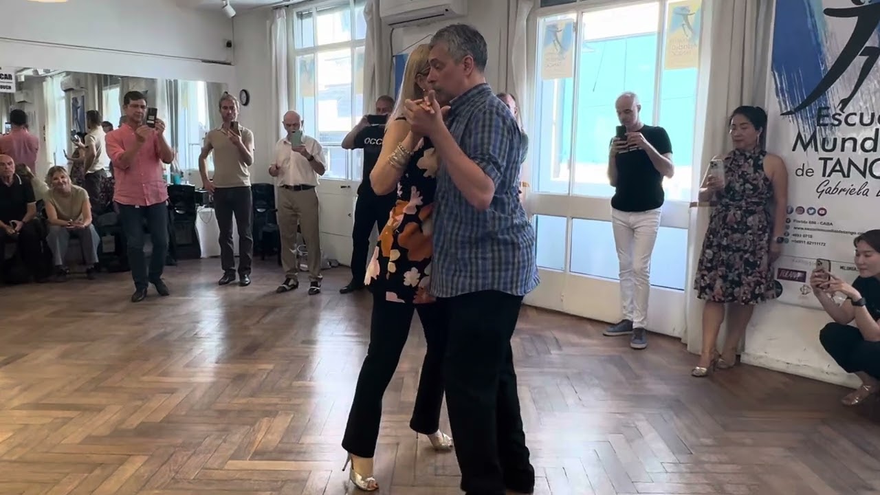 Gabriela Elías & Eduardo Pérez. Milonga lesson: De pura cepa. Buenos Aires. January 7, 2025