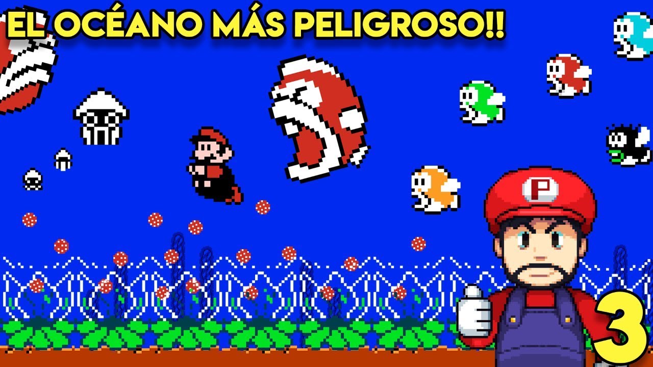 El Océano Más PELIGROSO! - Jugando Super Mario Bros. 3 Challenge con Pepe el Mago (#3)