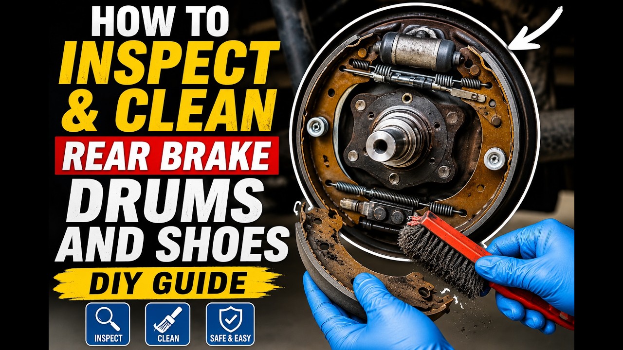 How To Check & Clean Car Brake Drums and Shoes TIPS