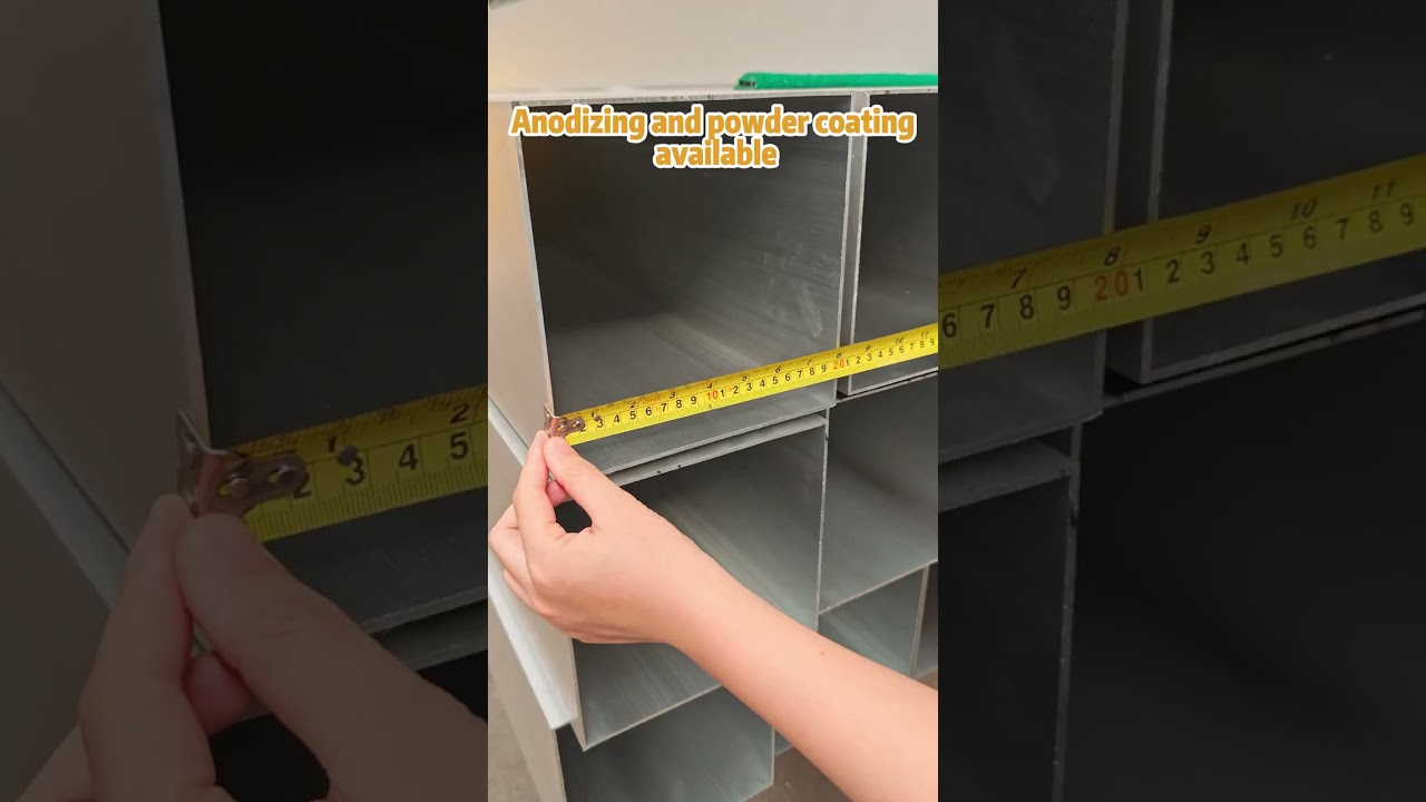 Custom 200x200mm Square Aluminum Profiles for Industrial Frames#aluminium  #factory #tube