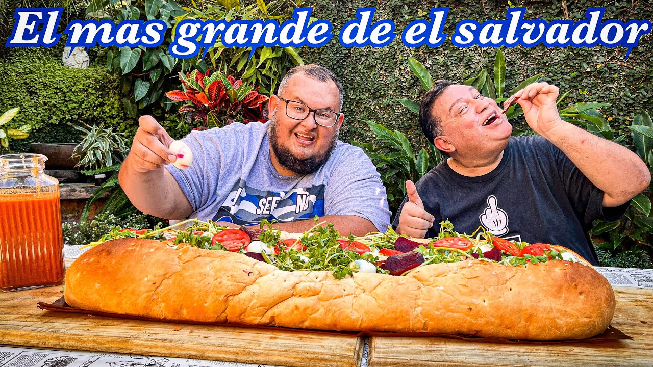 Pan con pollo más grande de El Salvador 🇸🇻 🥖