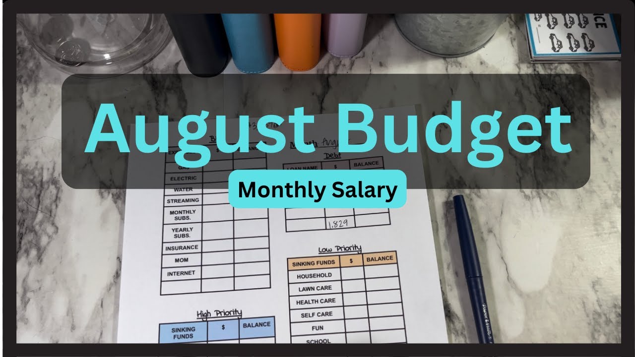 Budget With Me | August Monthly Budget | Teacher Salary