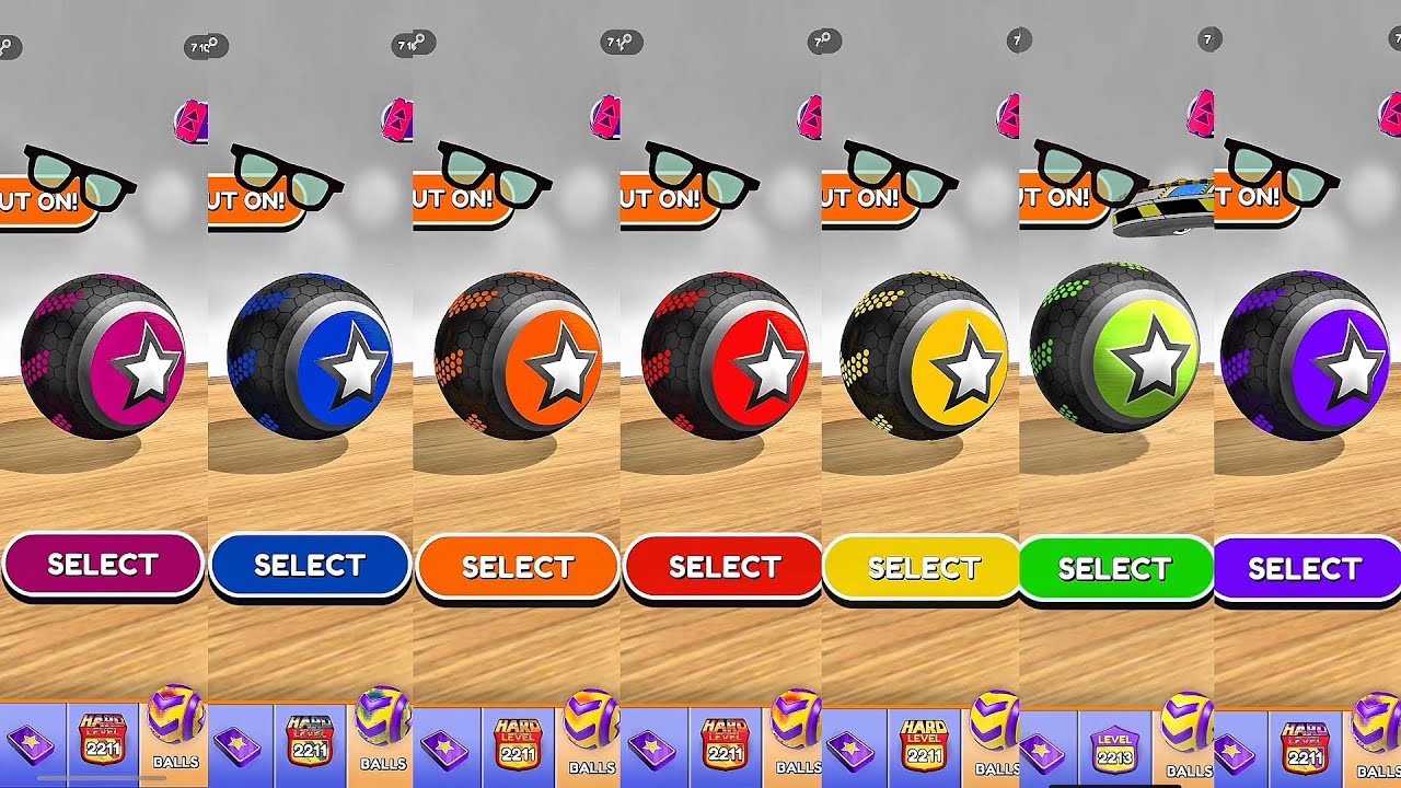The Insane Arrow Ball of 7 different colors of Going Balls