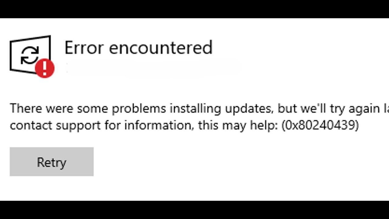 Fix Windows 11 Update Error Code 0x80240439