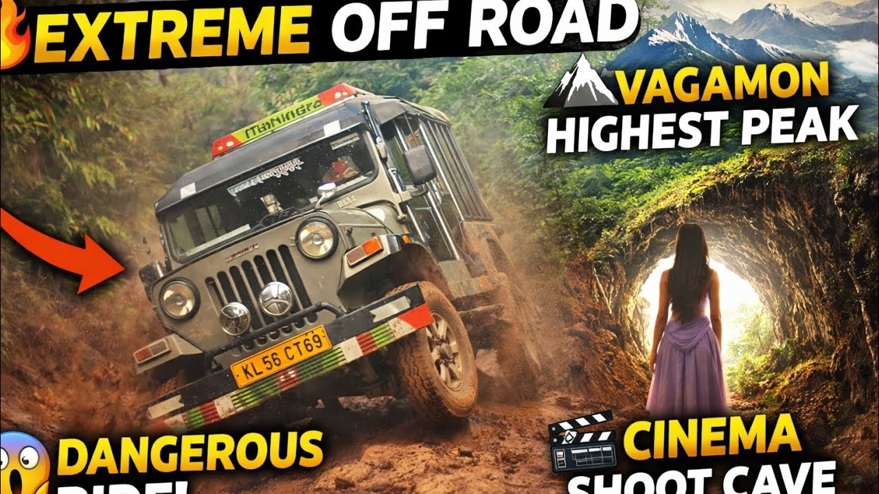  Thrilling Jeep Safari 🔥 Vagamon Lemon Grass Mountain | Thekkady Dam View | Off Road Extreme Ride
