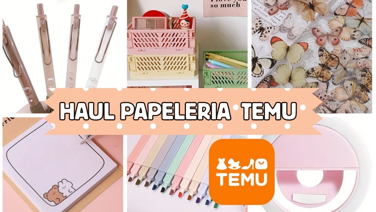 Papelería y Artículos AESTHETIC de TEMU #temuhaul #temufinds