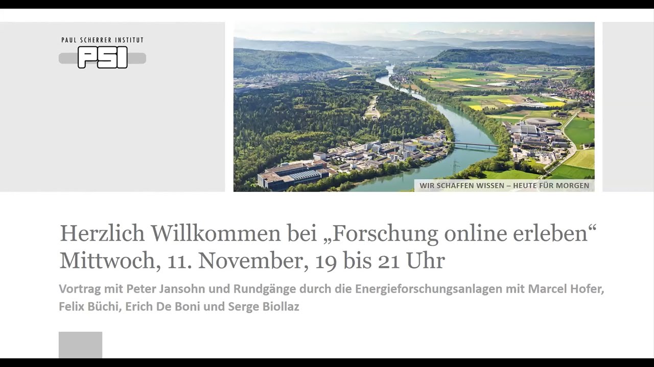 &laquo;Forschung online erleben&raquo;: Das Energiesystem der Zukunft
