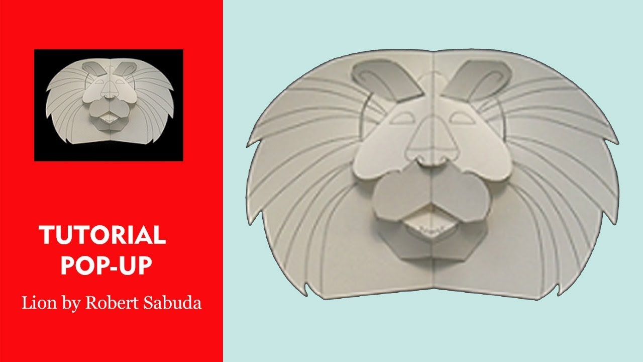 Tutorial Pop Up Lion Template by Robert Sabuda