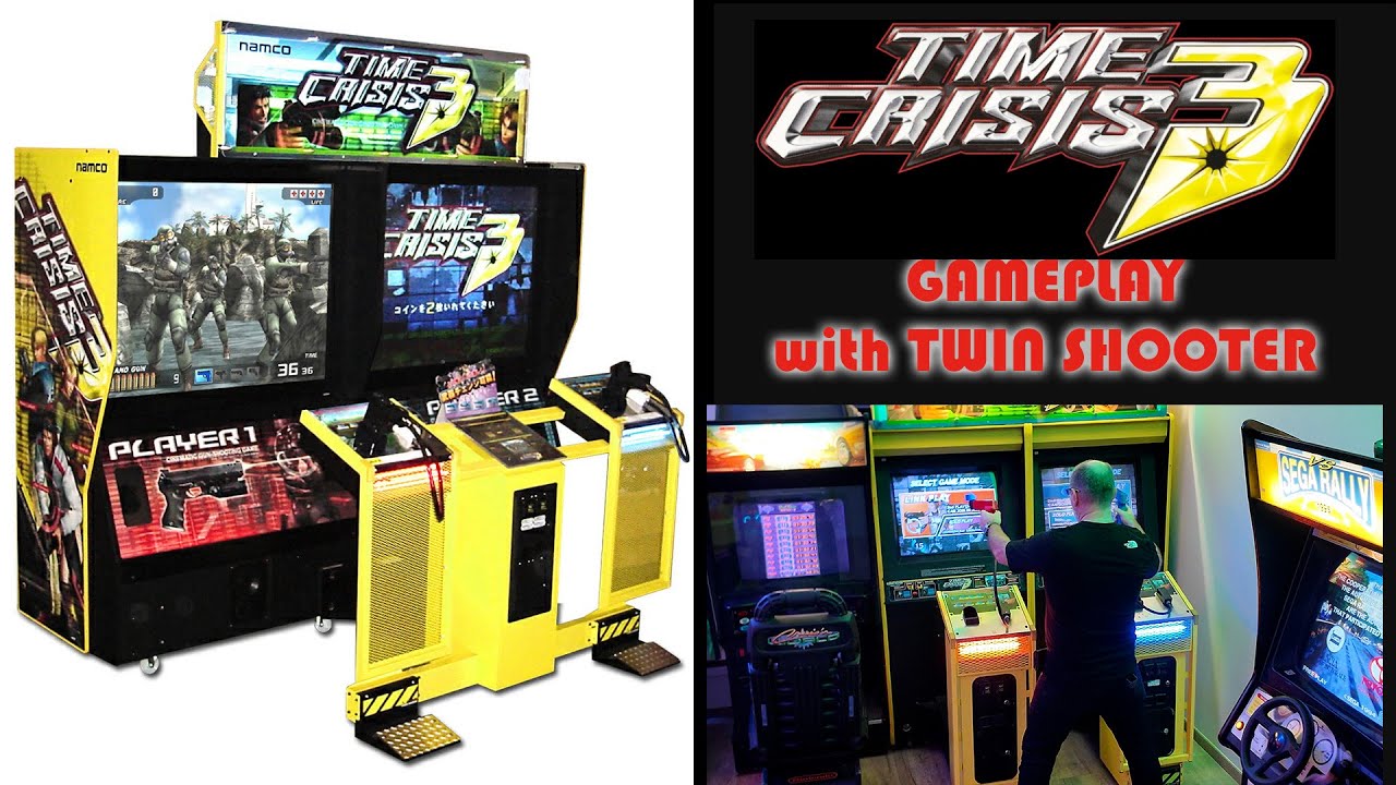 Time Crisis 3 arcade gameplay with dual gun