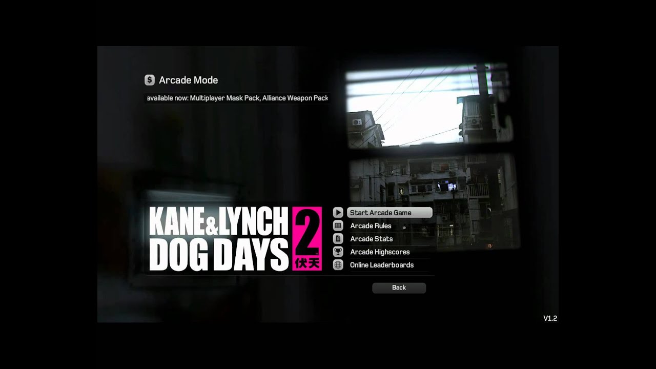 Kane & Lynch 2 Main Menu sequence 03