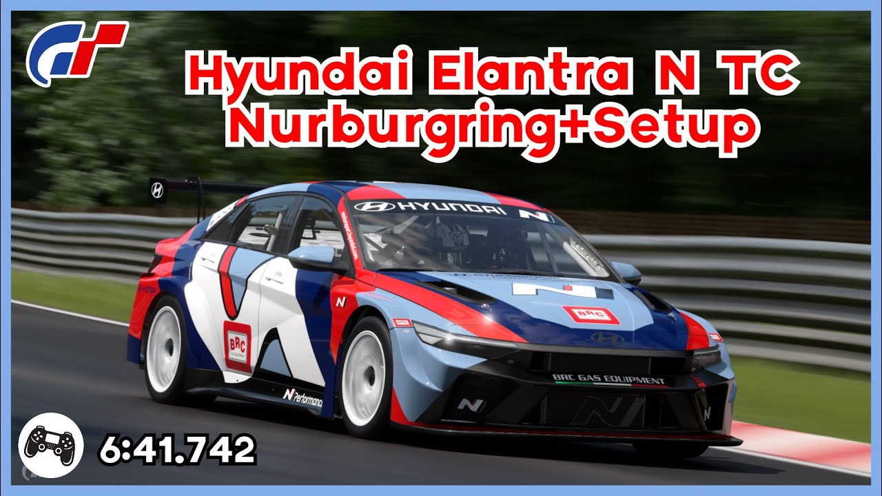 GT7 | 550hp Hyundai Elantra N TC Gr.4 Nurburgring 6:41.742 | Lap + Setup