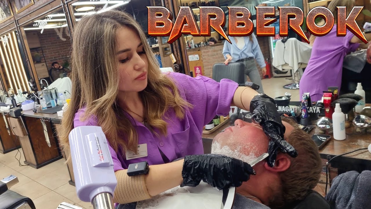 ASMR LADY BARBER 💈 Amazing Persian Barber Lima🪒Shaving against hair growth🔥 RESPECT🔥