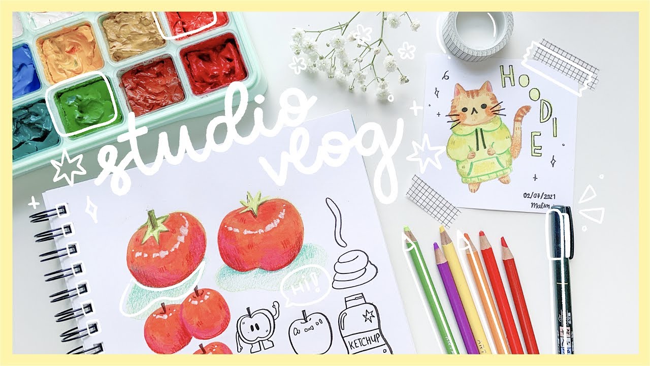 STUDIO VLOG 17 🎨 adding color to my life (painting, cooking, and mental health update)