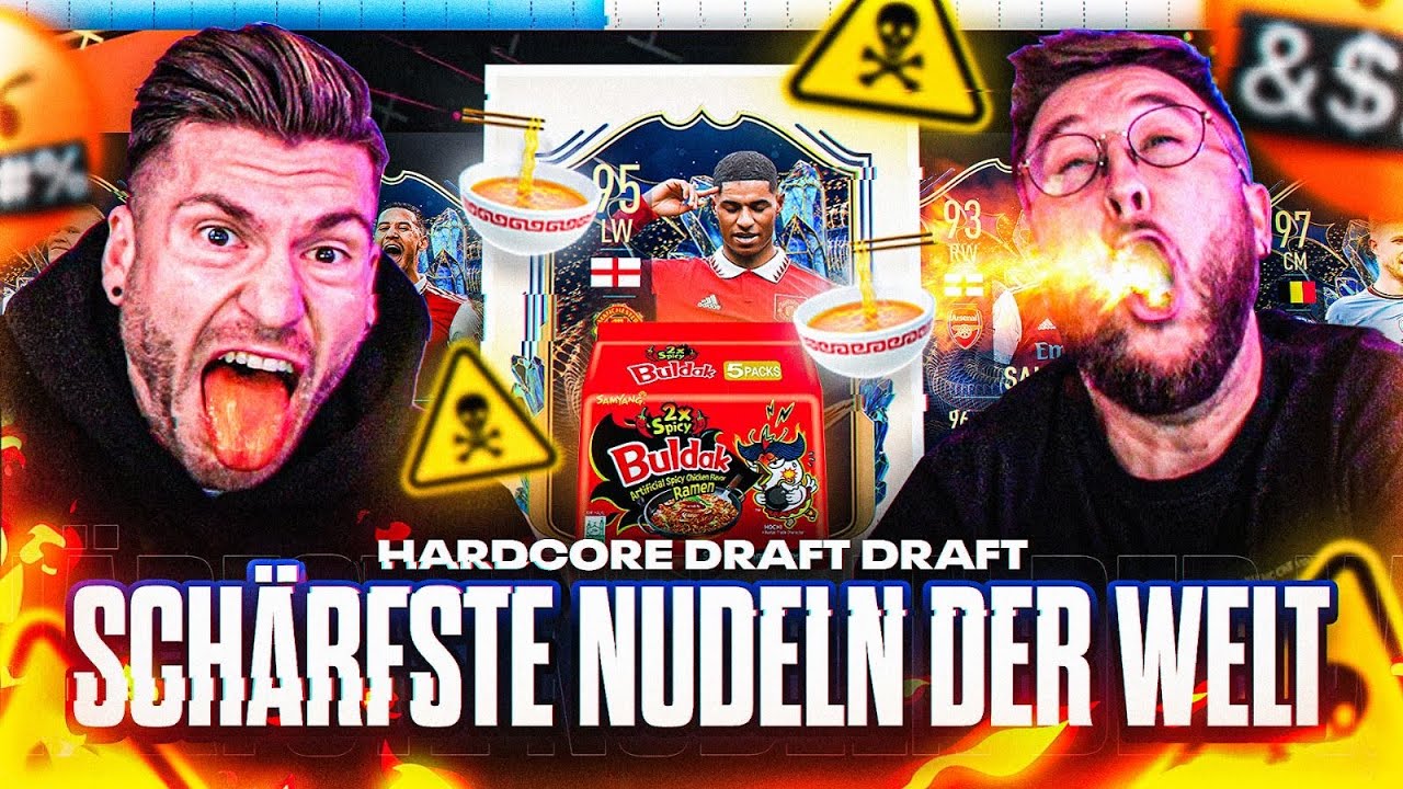 Wer muss SCHÄRFSTE NUDELN der WELT ESSEN 🌶️🔥 TOTS Fut Draft Challenge FIFA 23