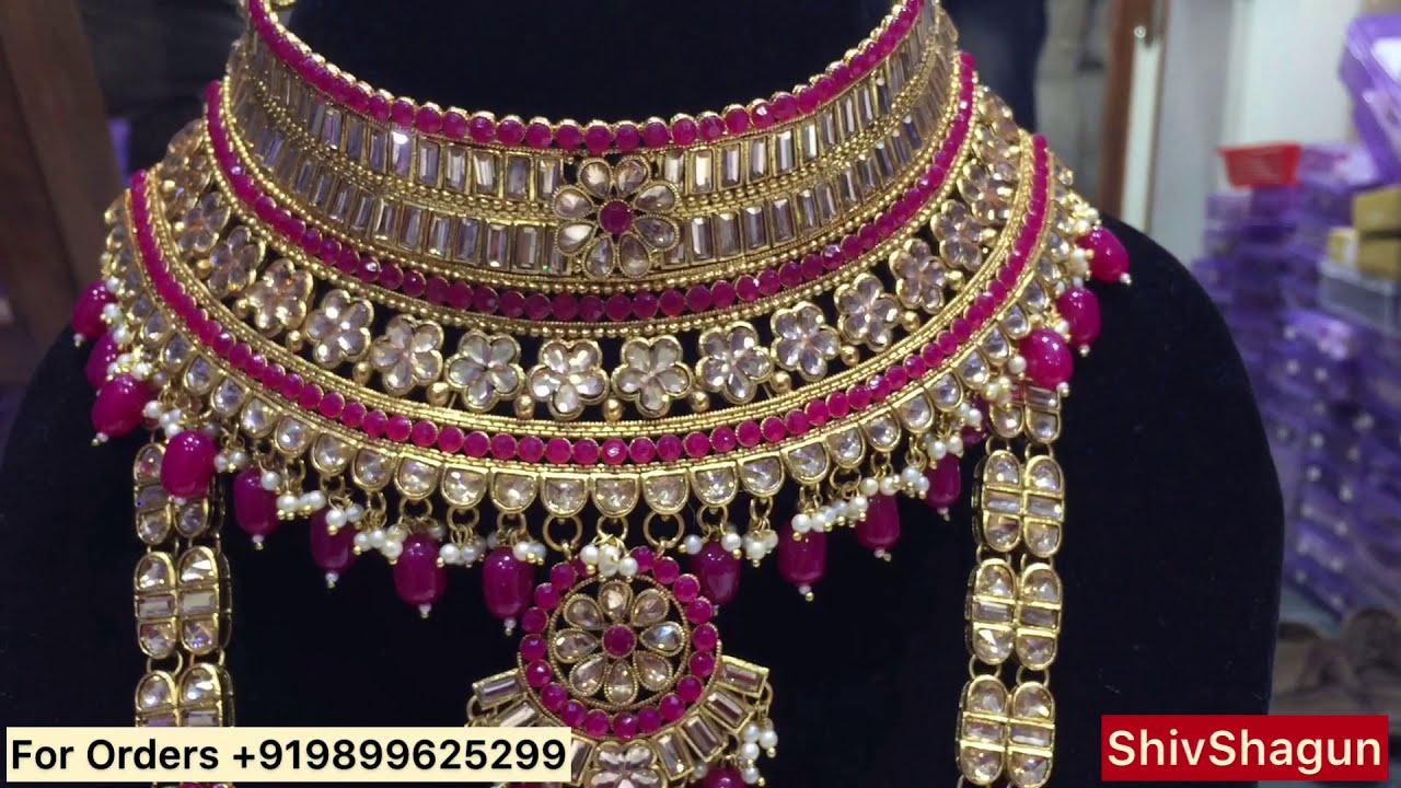 Bridal Jewellery Latest Collection At Wholesale Rates | Dulhan Set Reverse AD Style