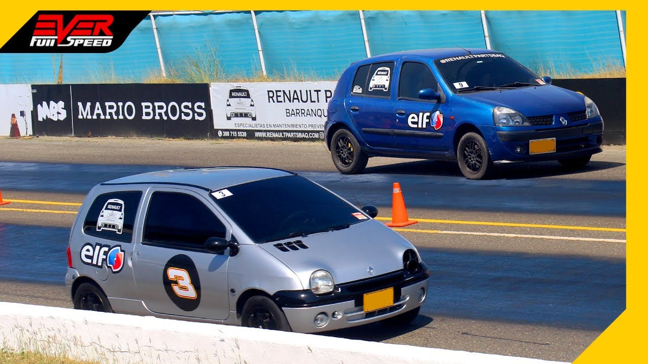 Renault Twingo 🆚 Renault Clio 🔥18 seg Copa Carnaval de Piques 1/4 de Milla Barranquilla 2023.