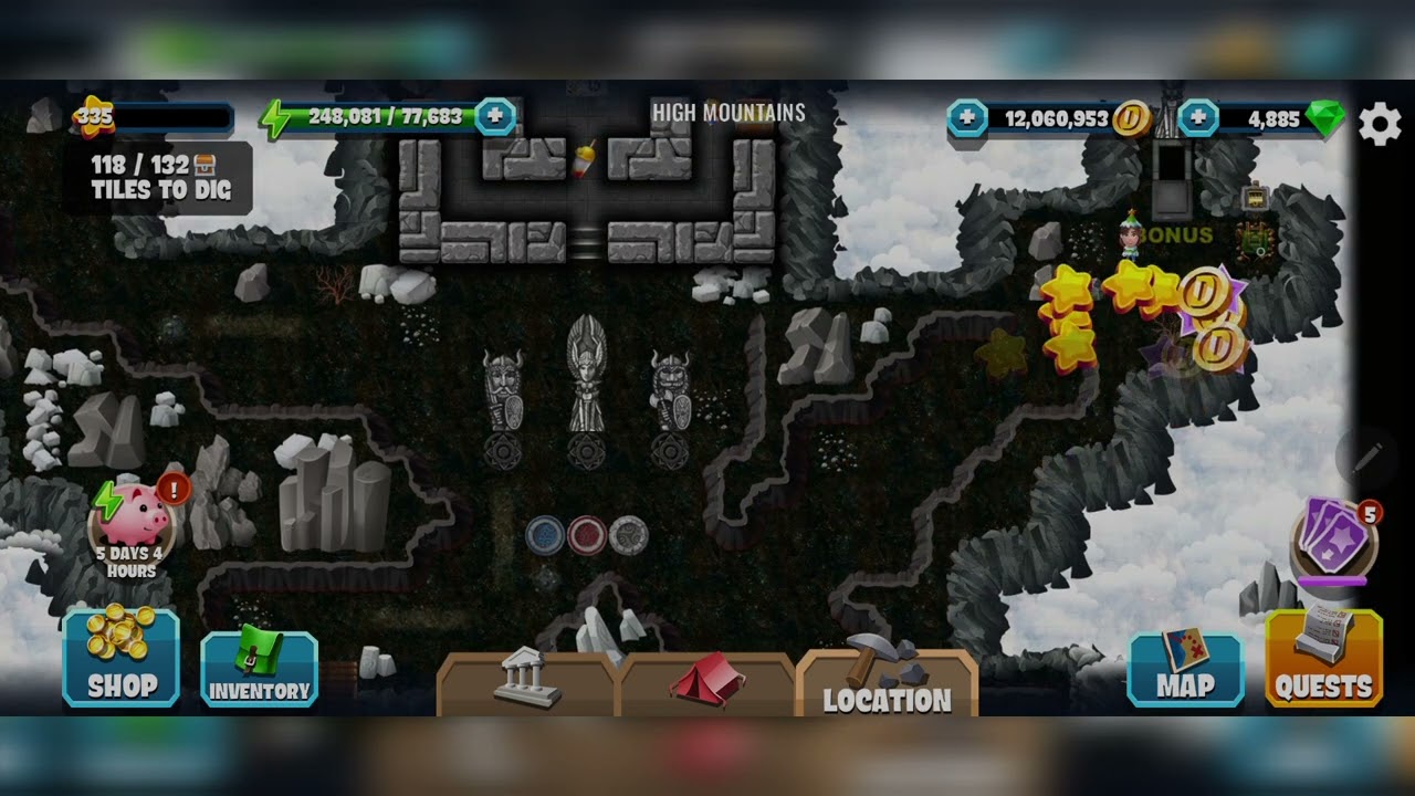 High Mountains|Paladin's Quest 2|Diggy's Adventure|Key No.15