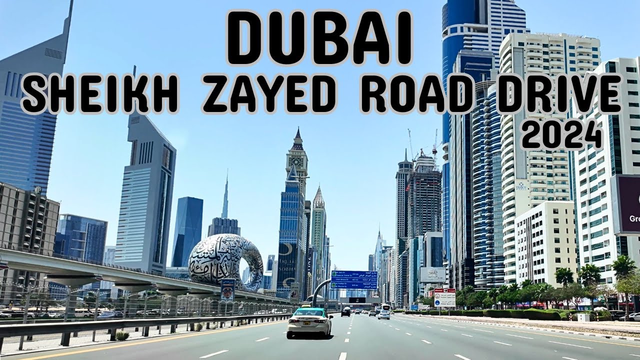 Dubai Sheikh Zayed Road | Speedy Driving Tour | Main Road | 2024