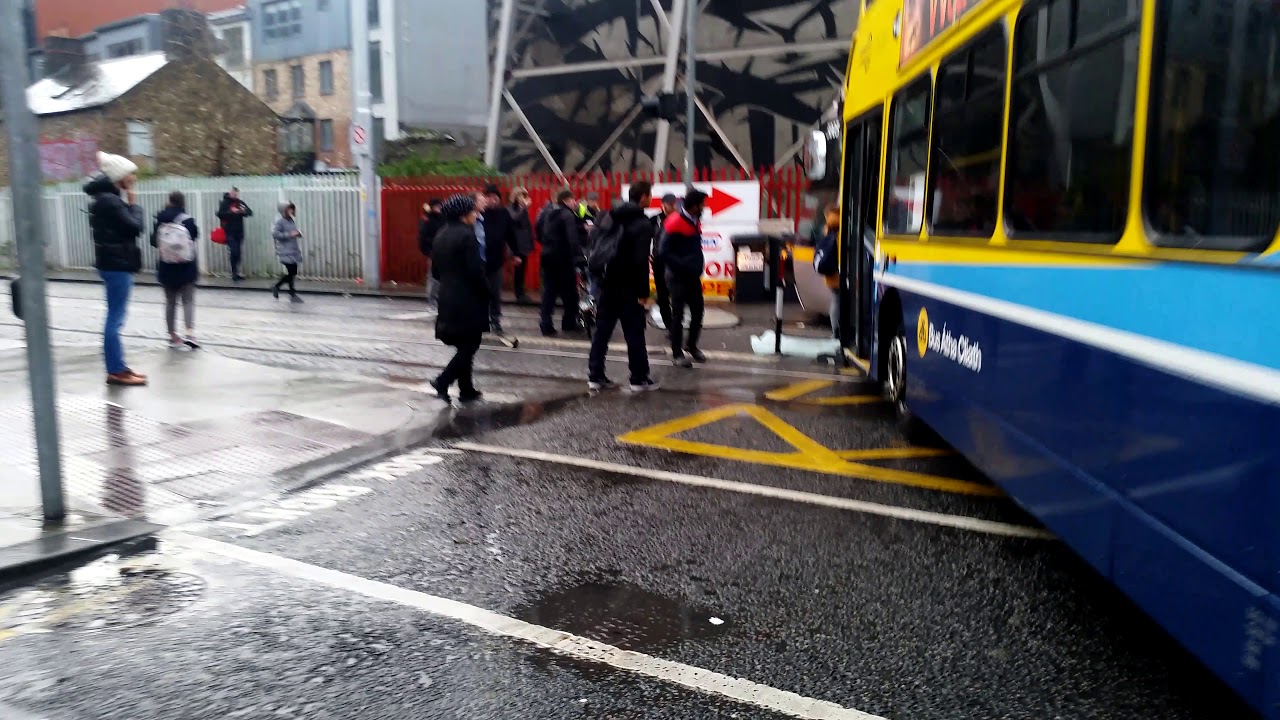 Dublin Bus and Luas crash at Smithfield