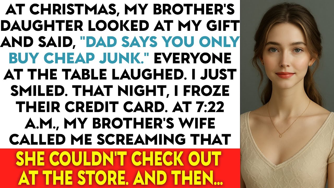 At Christmas, My Brother’s Daughter Looked At My Gift And Said, “Dad Says You Only Buy Cheap Junk.”