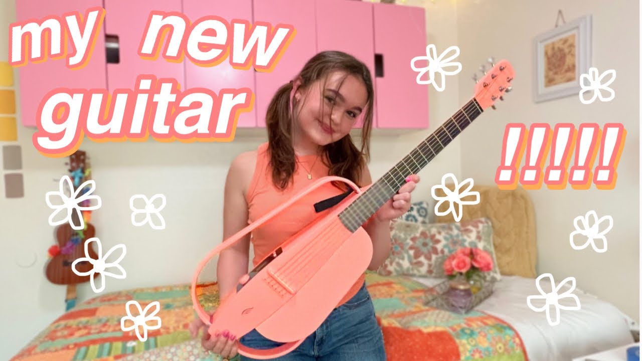 i got another pink guitar.. | UNBOXING Carbon Fiber ENYA NEXG!! (with a bluetooth speaker?!)
