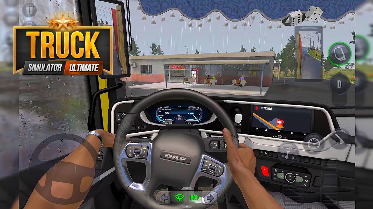 POV Drive DAF XG in Rain - Gameplay | Truck Simulator Ultimate 