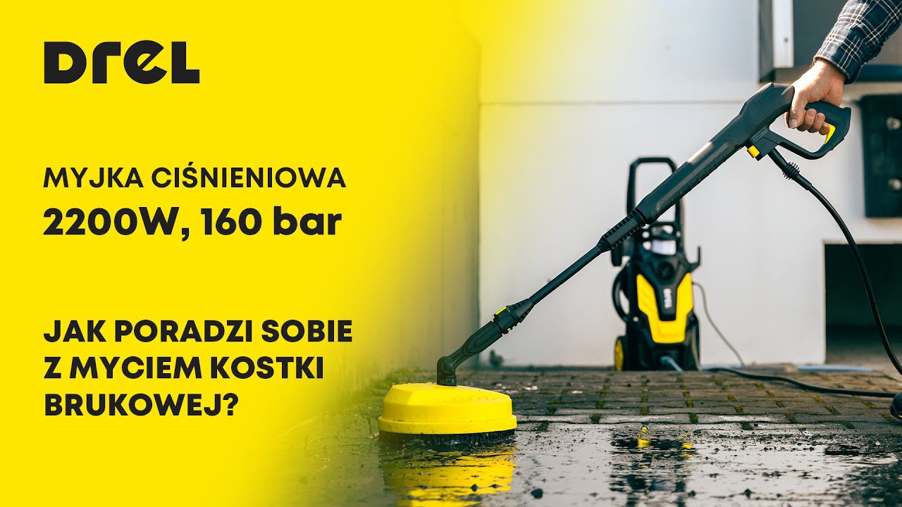 Kompaktowa myjka poradzi sobie z kostką brukową? | Myjka ciśnieniowa Drel 2200W