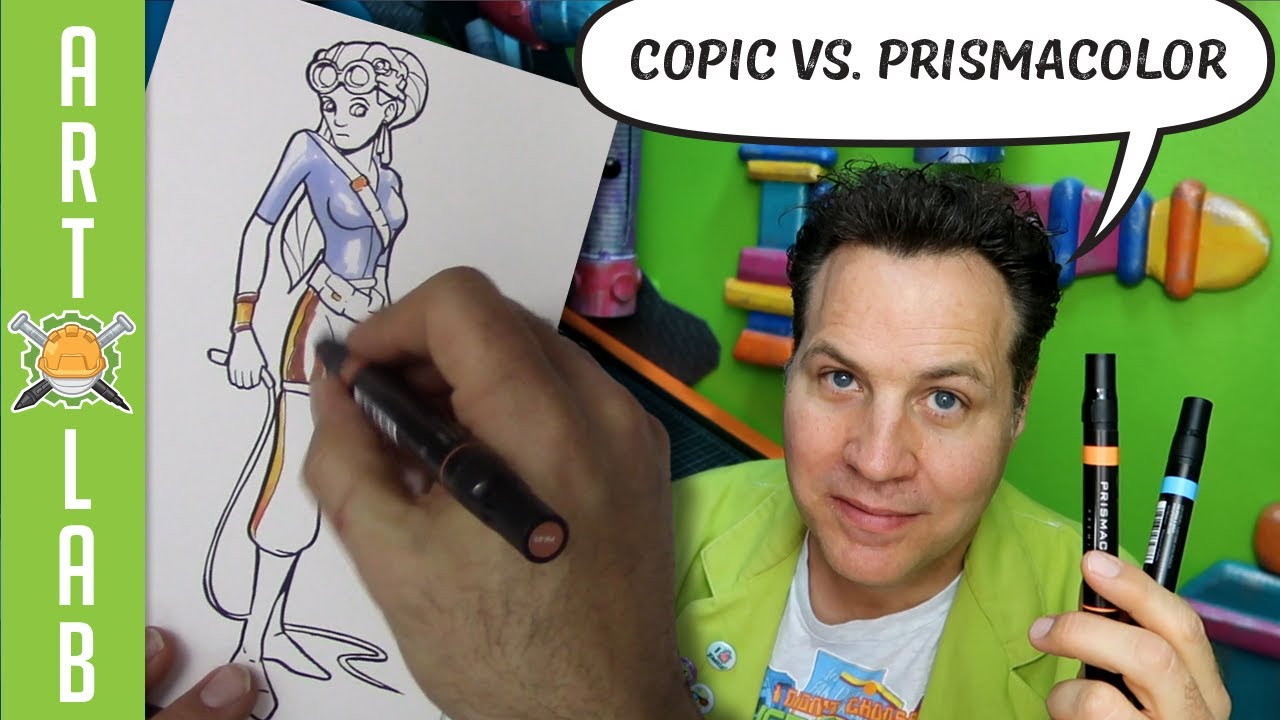 Prismacolor vs Copic Markers- Side by Side Comparison