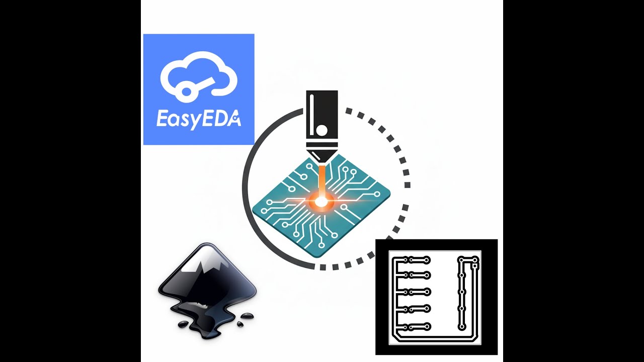 Diseño de esquemático en EasyEDA y preparación del PCB para grabado láser