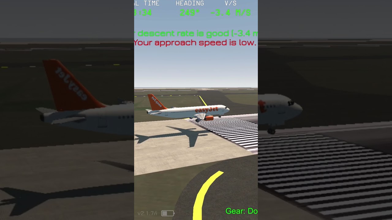 FS Advanced Real Flight Simulator Short Landing EasyJet 🛩⭐️⭐️