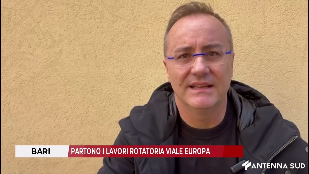 7 FEBBRAIO 2026 - BARI, PARTONO I LAVORI ROTATORIA VIALE EUROPA