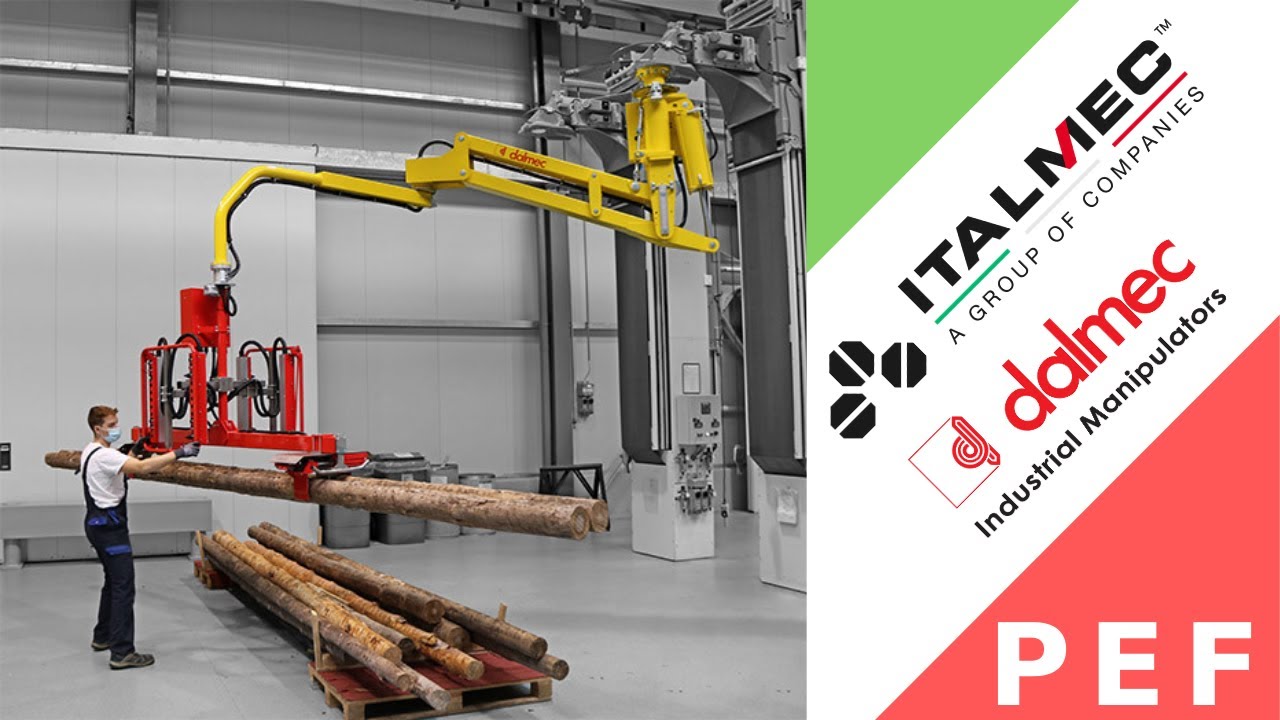 Dalmec Pneumatic Manipulator for handling Tree Logs