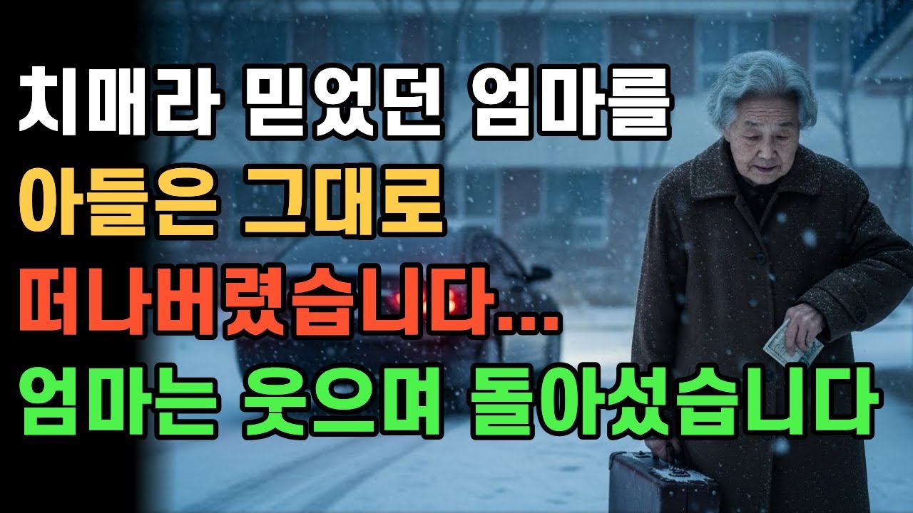 눈 오는 날, 요양원 앞에서 엄마를 내려놓고 떠난 아들  #노후사연 #시니어사연 #오디오북 #인생사연