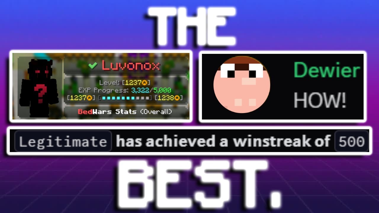 The 25 HIGHEST Doubles Winstreaks In Hypixel Bedwars