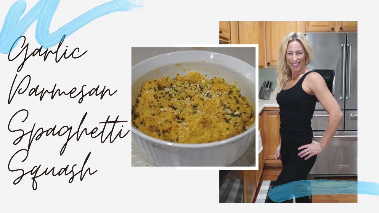 THE BEST GARLIC PARMESAN SPAGHETTI SQUASH RECIPE | HOW TO MAKE LOW CARB SPAGHETTI SQUASH